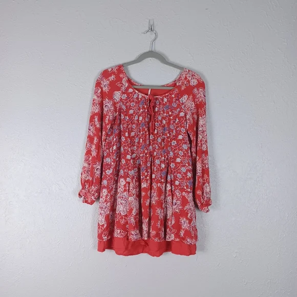 ♡ Free People Lucky Loosey Shapeless Mini Dress / Tunic - Picture 4 of 9